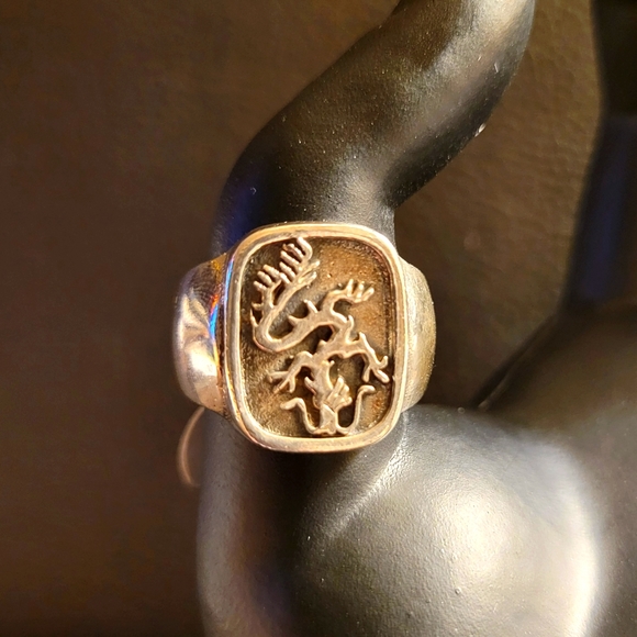 Men's 925 Sterling Silver Dragon Ring